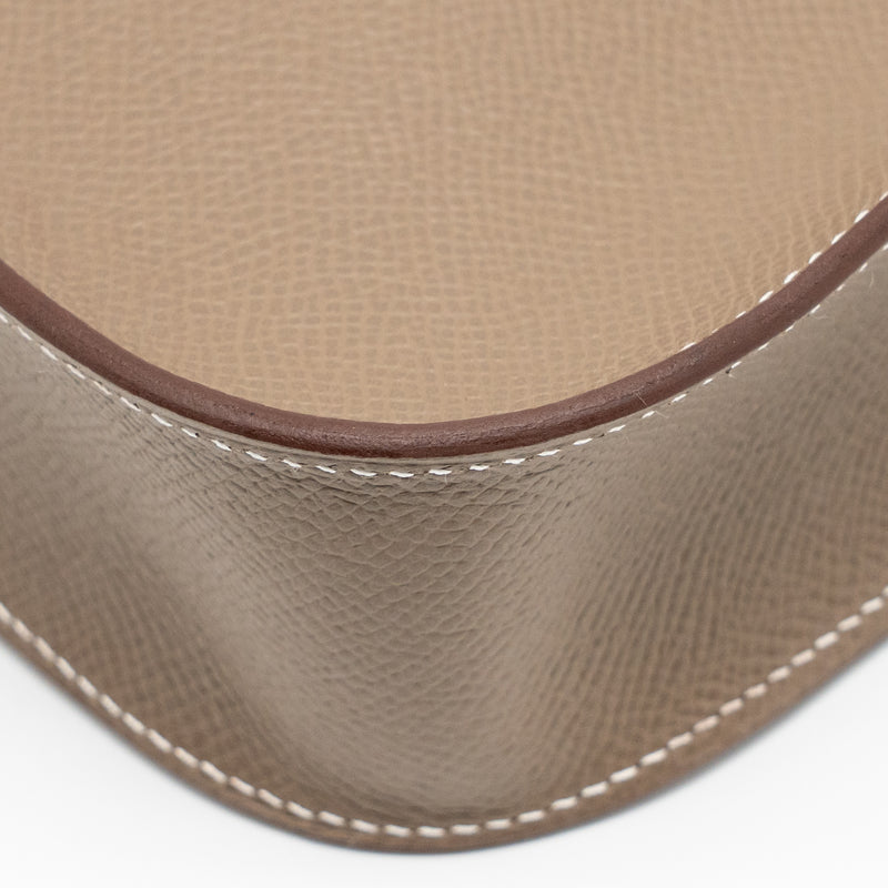 Hermes Mini Evelyne Sellier Epsom Etoupe GHW Stamp K