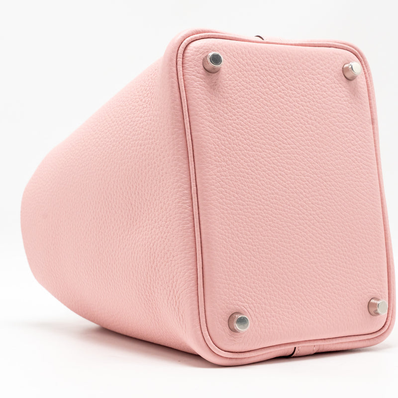 Hermes Picotin 18 Lock bag clemence rose sakura SHW stamp B