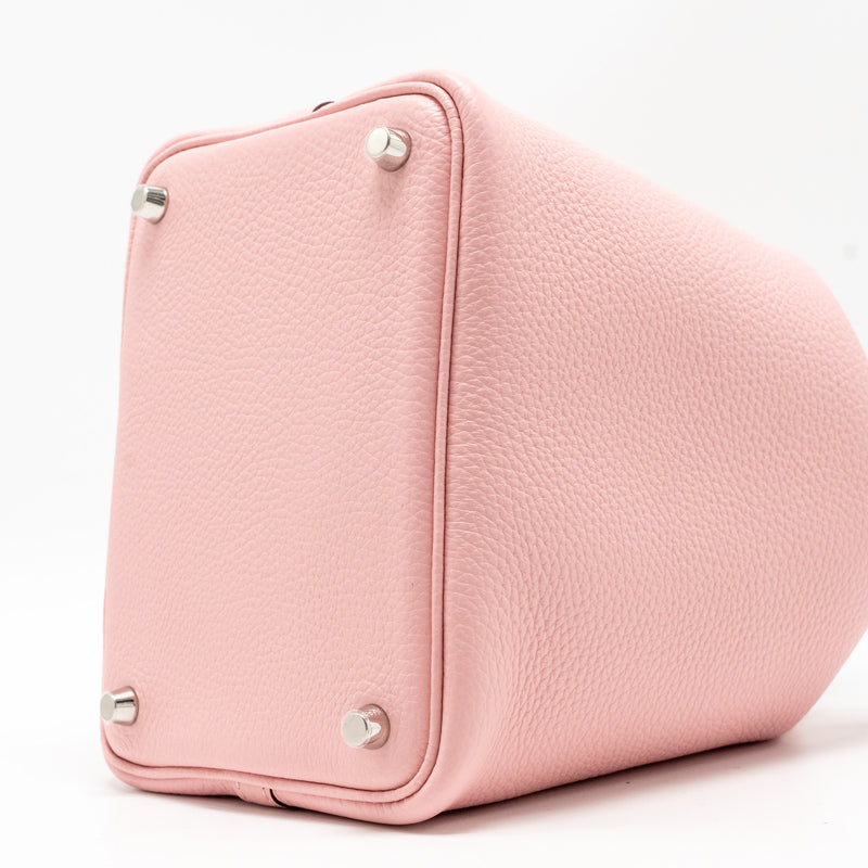 Hermes Picotin 18 Lock bag clemence rose sakura SHW stamp B