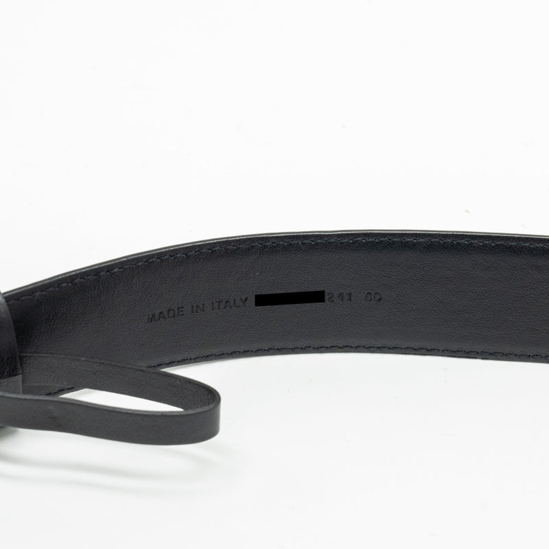 Dior size 80 30 Montaigne belt leather belt black GHW