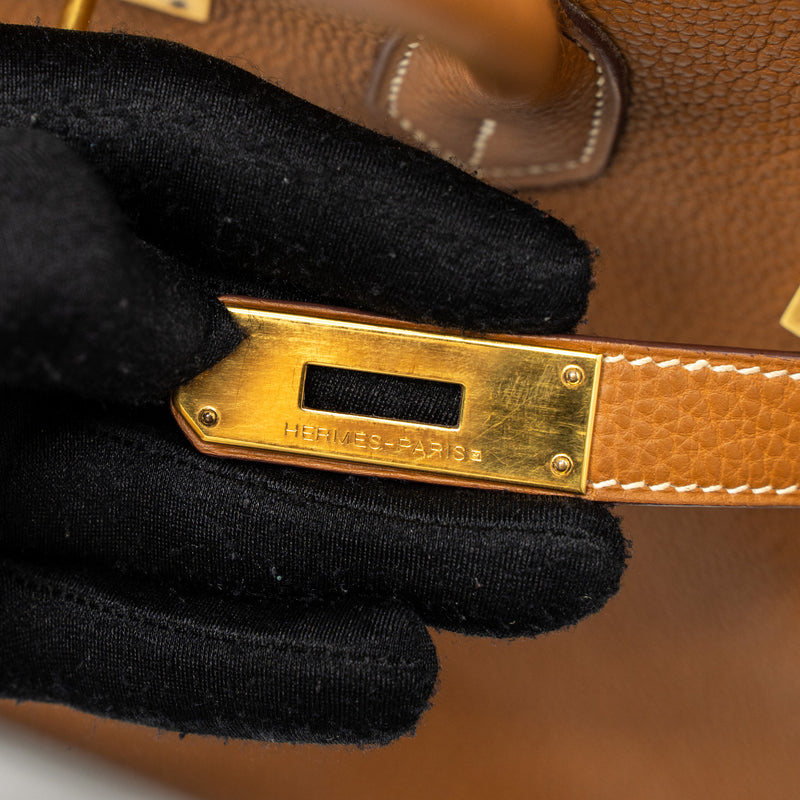 Hermes Birkin 35 Togo Gold GHW Square I