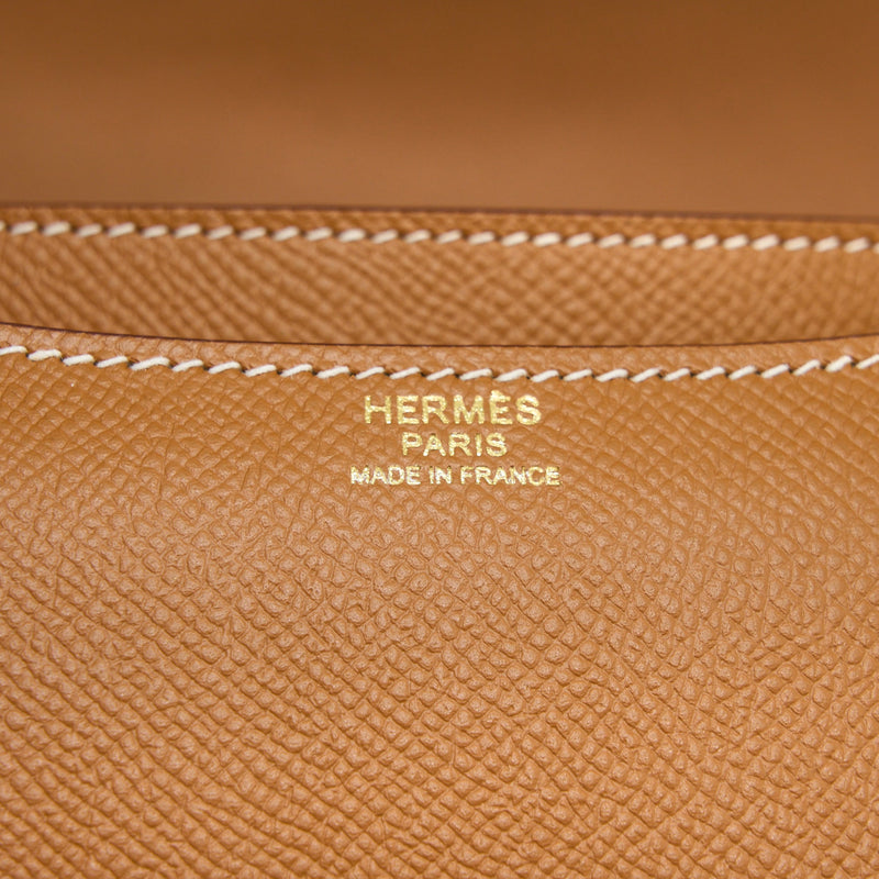 Hermes Constance 24 Epsom Gold GHW Stamp Z