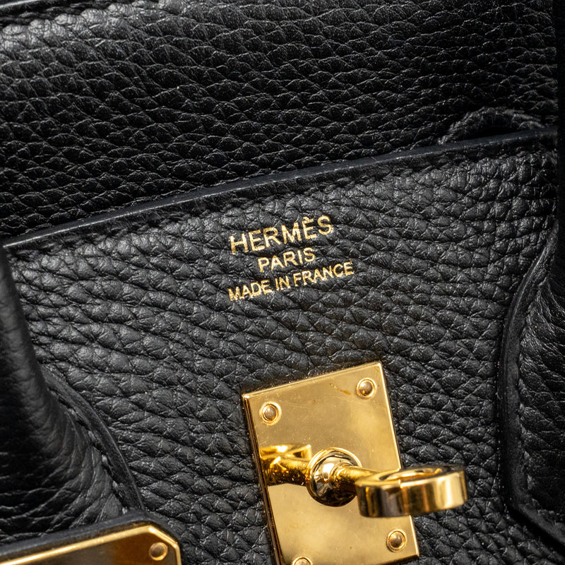 Hermes birkin 25 togo black GHW stamp Z