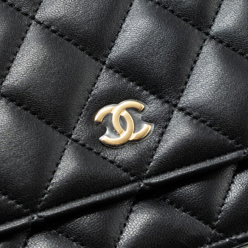 Chanel Classic Wallet On Chain Lambskin Black GHW