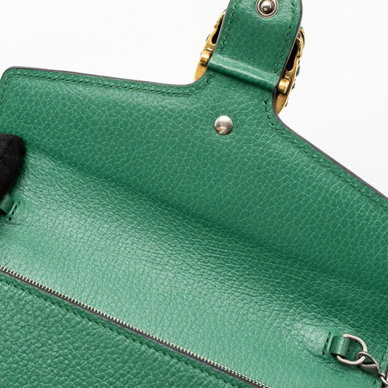 Gucci Dionysus Wallet On Chain Calfskin Green Multicolour Hardware