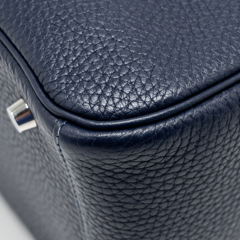 Hermes Lindy 30 Clemence blue nuit SHW stamp T