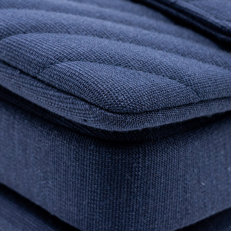 Chanel Small Chevron Trendy CC fabric navy GHW