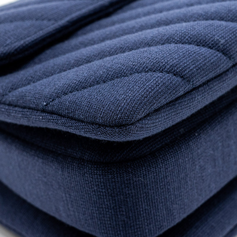 Chanel Small Chevron Trendy CC fabric navy GHW