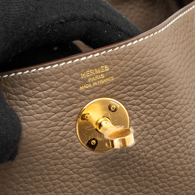 Hermes Lindy 26 Clemence Etoupe GHW Stamp B
