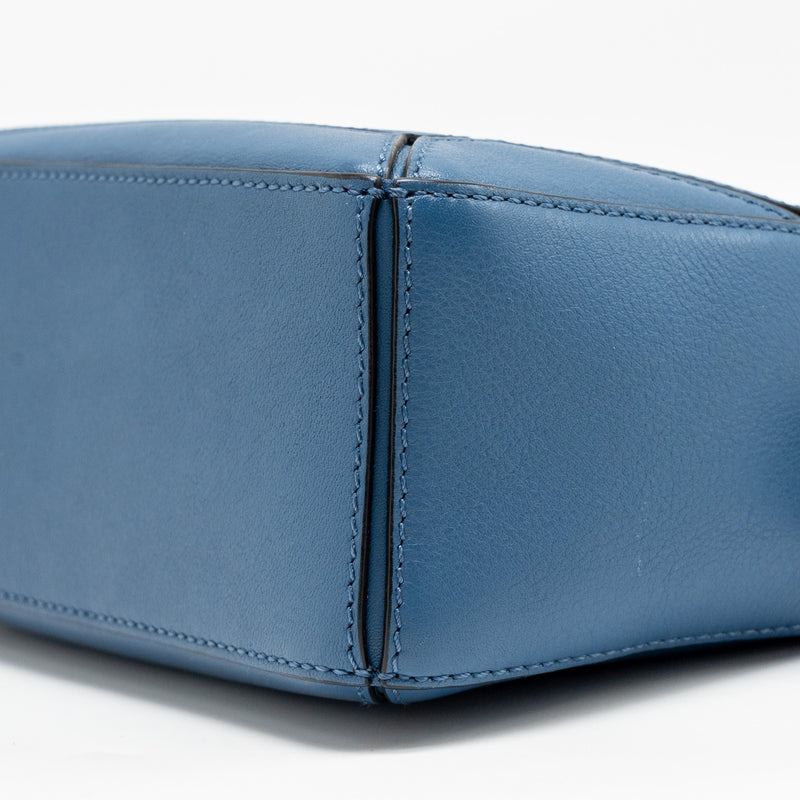 Loewe Mini Puzzle Bag Calfskin Dark Blue SHW