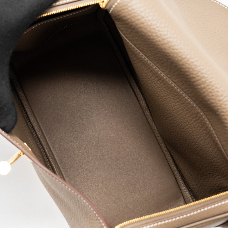 Hermes Lindy 26 Clemence Etoupe GHW Stamp B