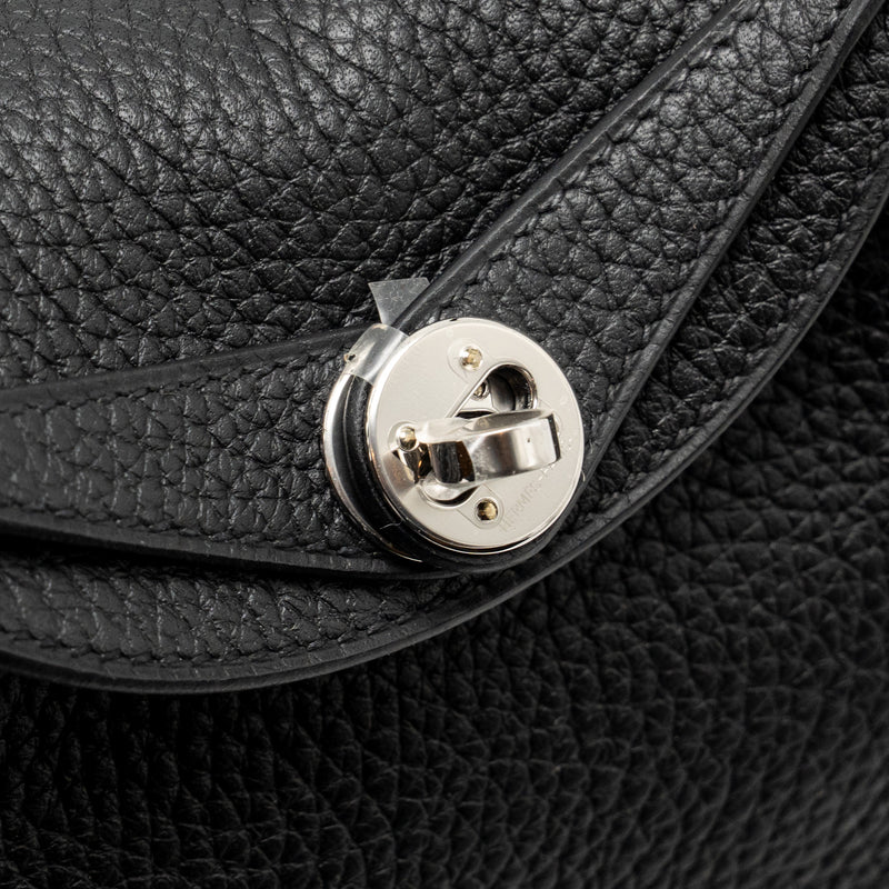 Hermes Mini Lindy II Clemence Black SHW Stamp K