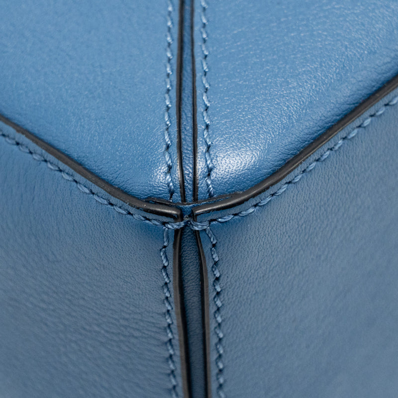 Loewe Mini Puzzle Bag Calfskin Dark Blue SHW