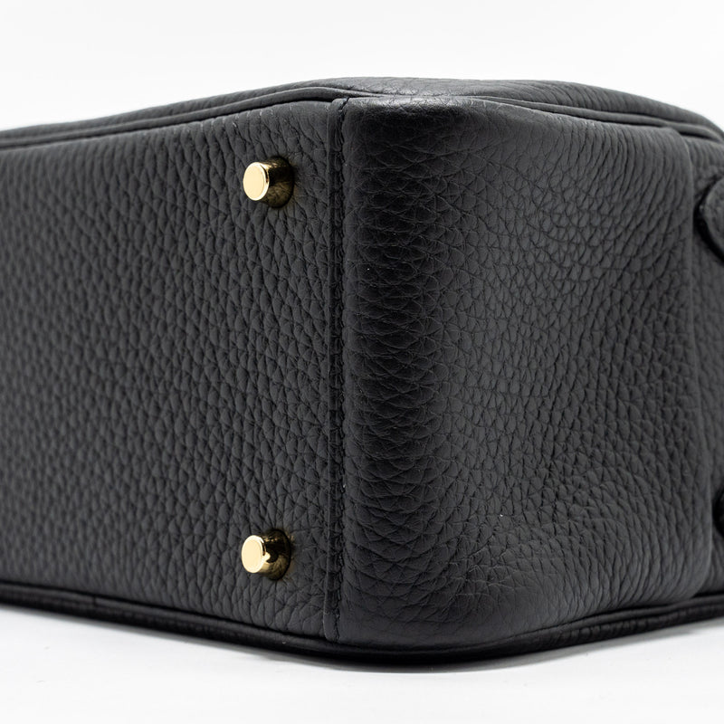 Hermes Mini Lindy clemence black GHW Stamp B