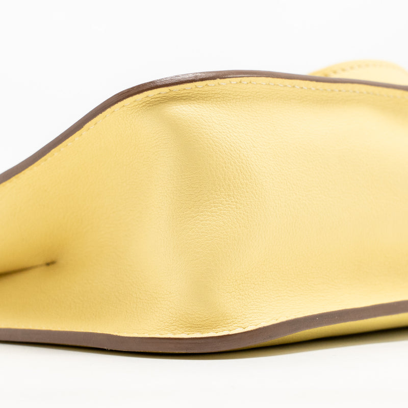 Hermes Mini Halzan 22 Swift 1Z Jaune Poussin SHW Stamp T