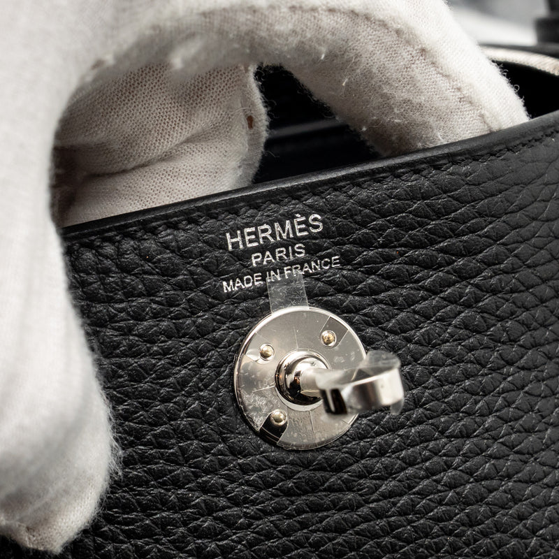 Hermes Mini Lindy II Clemence Black SHW Stamp K
