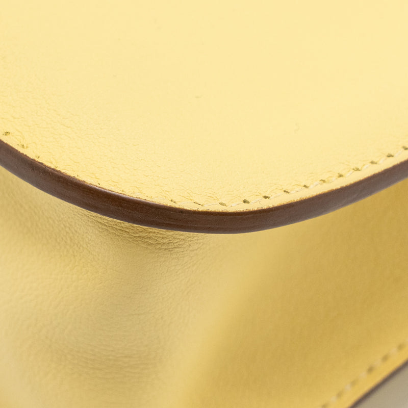 Hermes Mini Halzan 22 Swift 1Z Jaune Poussin SHW Stamp T