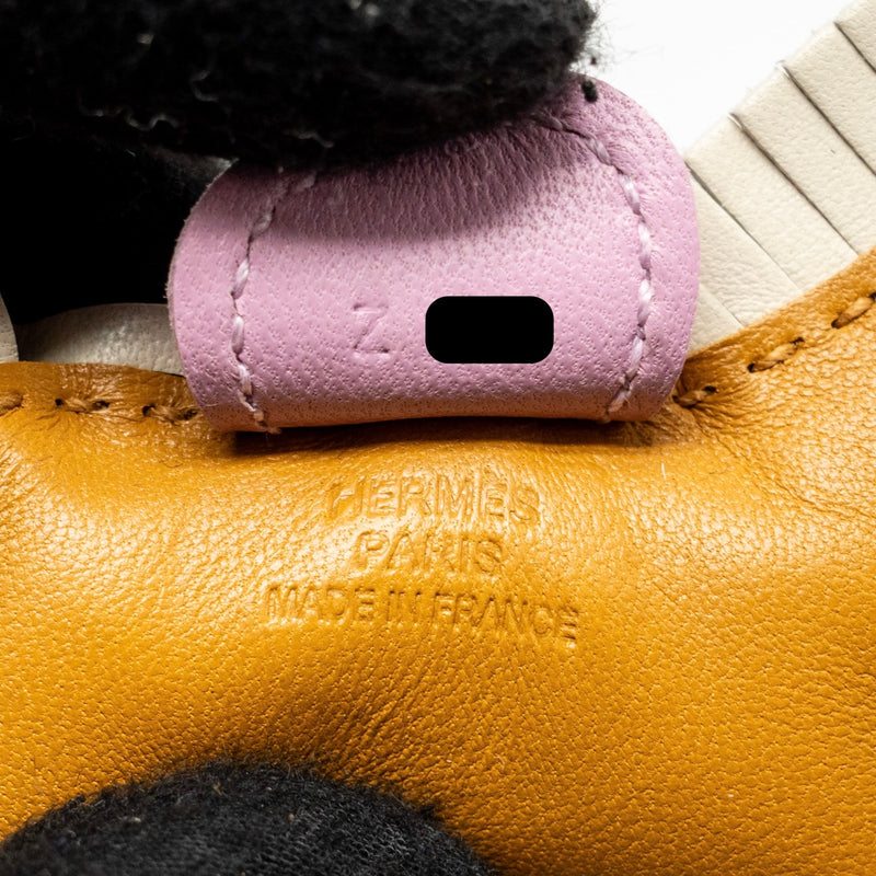 Hermes Rodeo PM Bag Charm Sesame/Craie/Mauve Sylvestre Stamp Z