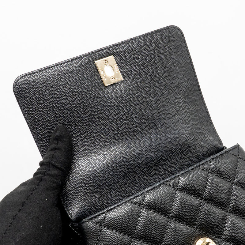 Chanel Mini Coco handle caviar black LGHW (microchip)