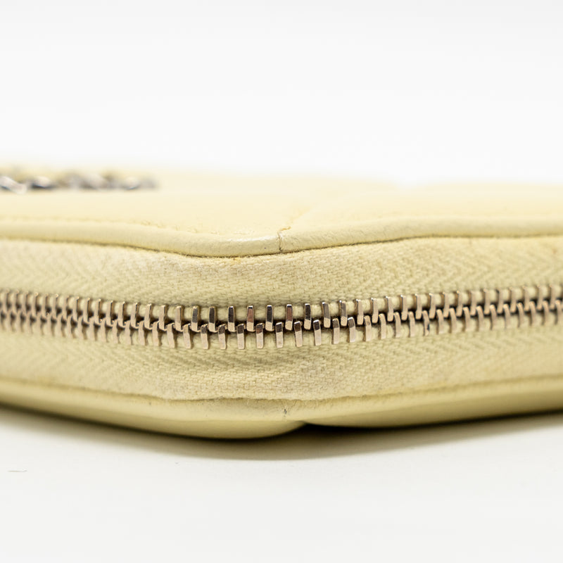 Chanel 19 long wallet lambskin yellow SHW (microchip)