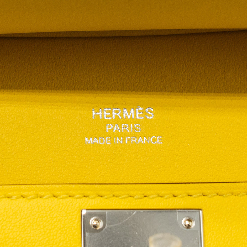Hermes Mini Jypsiere Swift/Sangle Wooly Jaune Naples SHW Stamp B