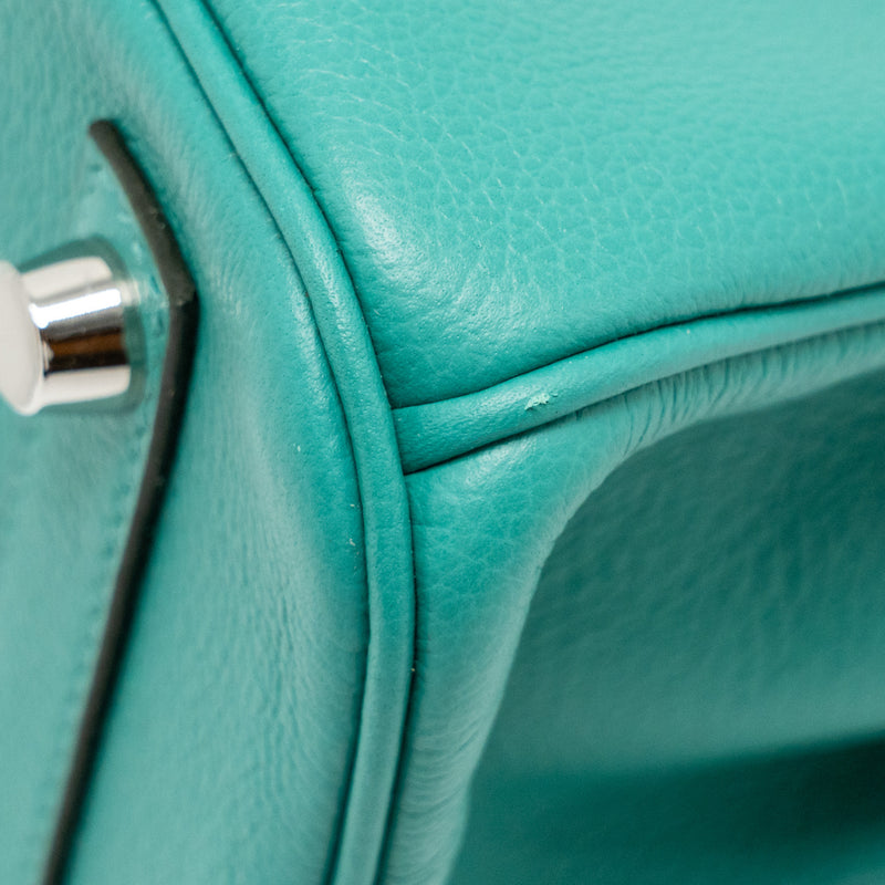 Hermes Birkin 25 Taurillon Novello Vert Verona/Rose Lipstick SHW Stamp Y