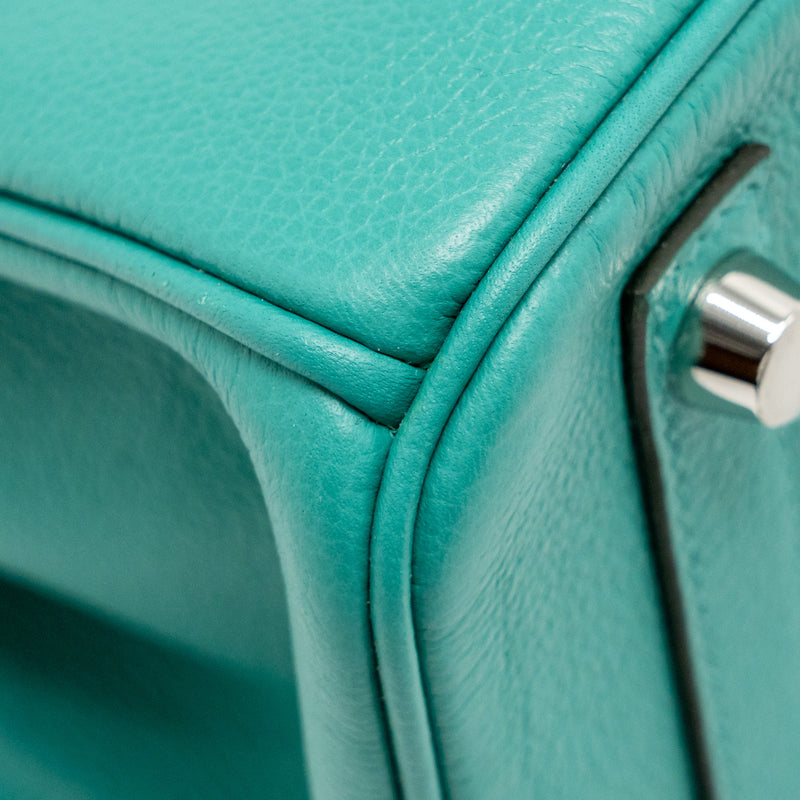 Hermes Birkin 25 Taurillon Novello Vert Verona/Rose Lipstick SHW Stamp Y