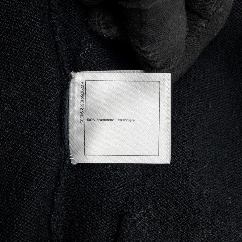 Chanel Size 34 Crystal Button Cardigan Cashmere Black