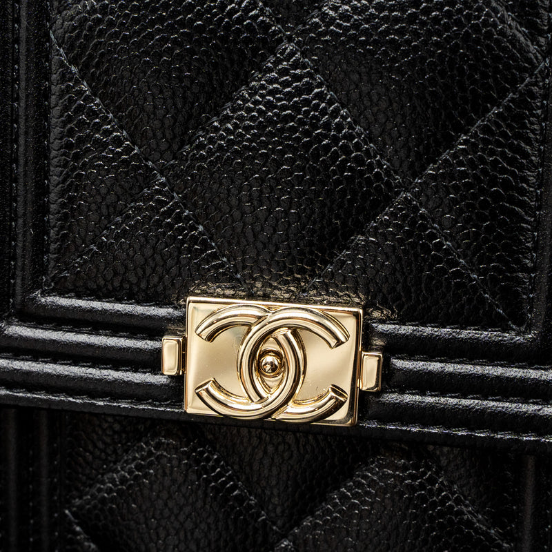 Chanel Vertical Phone Pouch Caviar Black LGHW