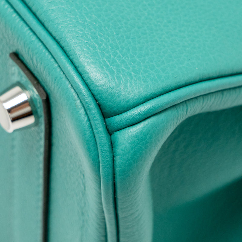Hermes Birkin 25 Taurillon Novello Vert Verona/Rose Lipstick SHW Stamp Y