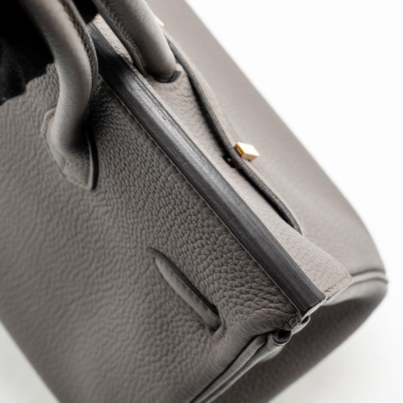 Hermes Birkin 25 Togo Gris Etain RGHW Stamp D
