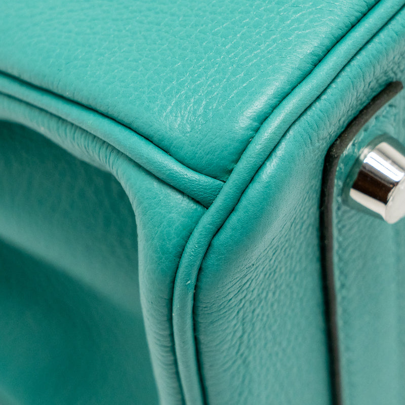 Hermes Birkin 25 Taurillon Novello Vert Verona/Rose Lipstick SHW Stamp Y