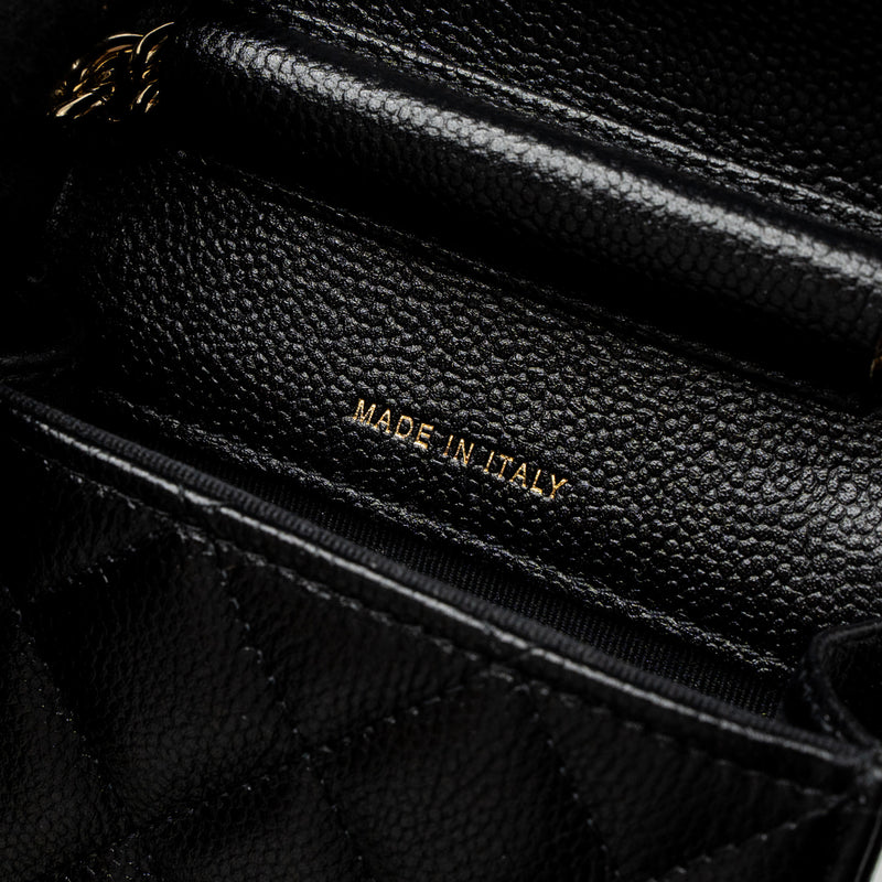 Chanel Vertical Phone Pouch Caviar Black LGHW