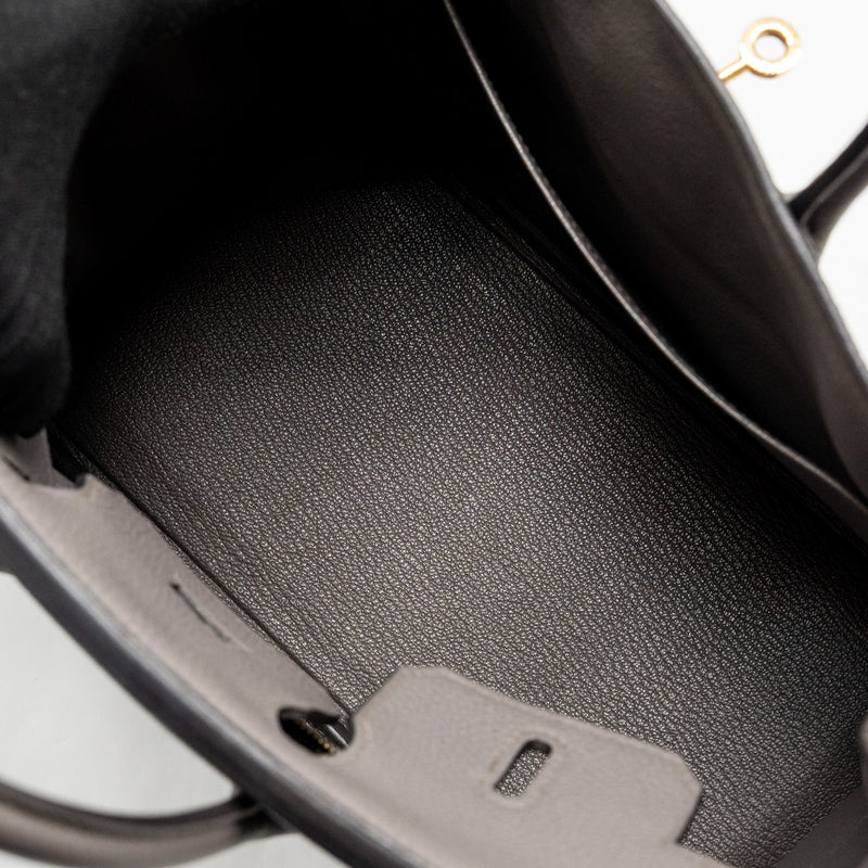 Hermes Birkin 25 Togo Gris Etain RGHW Stamp D