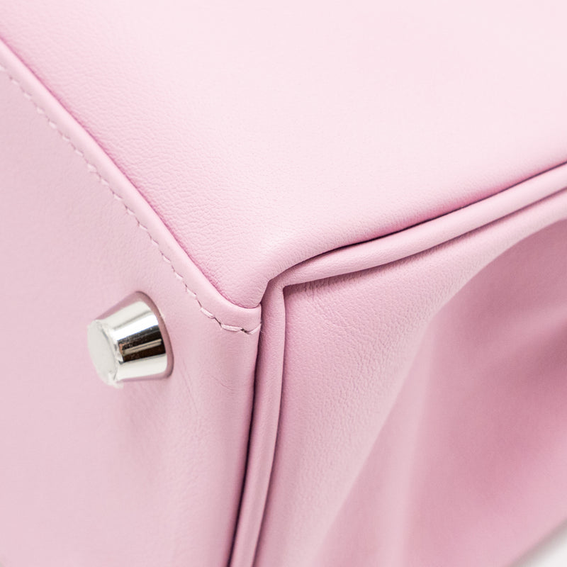 Hermes Kelly 25 Swift x9 Mauve Sylvestre SHW Stamp Z