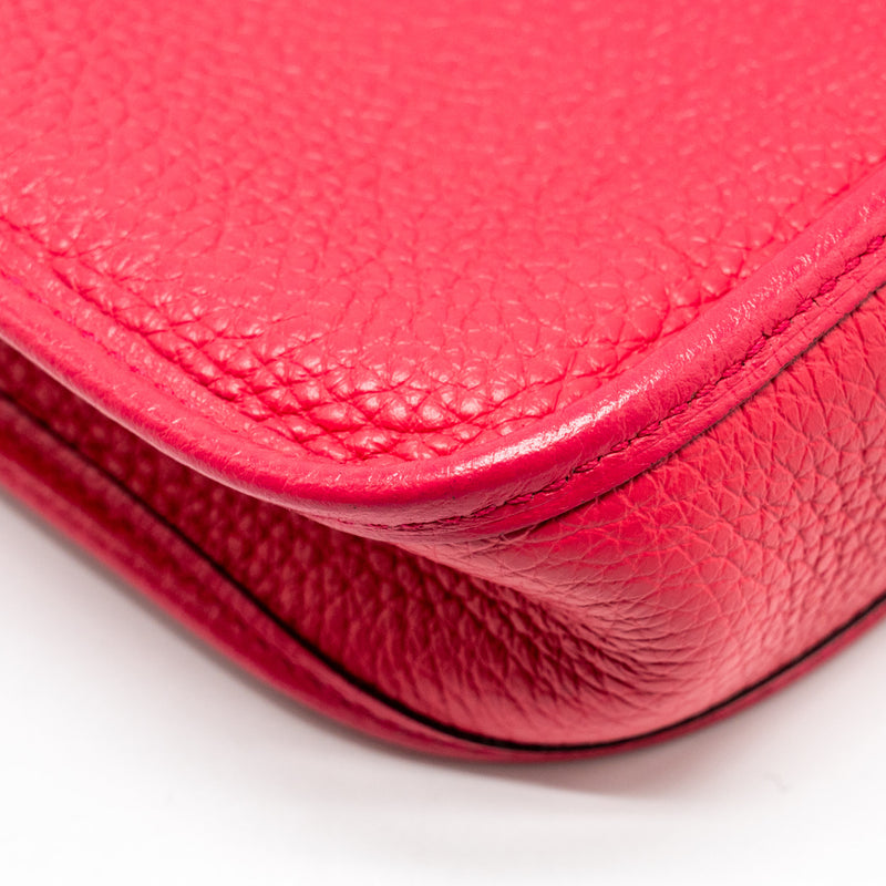 HERMES Mini Evelyne Clemence Rose Extreme SHW Stamp Y
