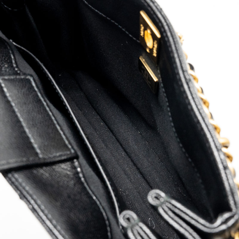 Chanel CC Camellia Small Shopping Bag Caviar Black GHW (Microchip)