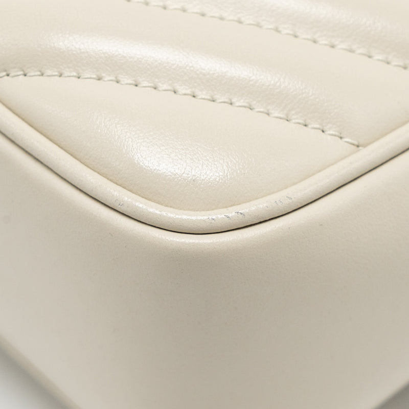 Saint Laurent/YSL Lou Camera Bag Calfskin White GHW