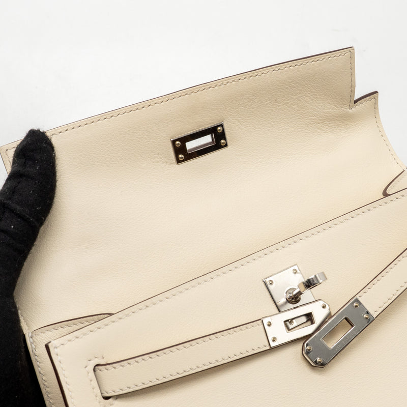 Hermes Kelly Pochette Swift Nata SHW stamp Z