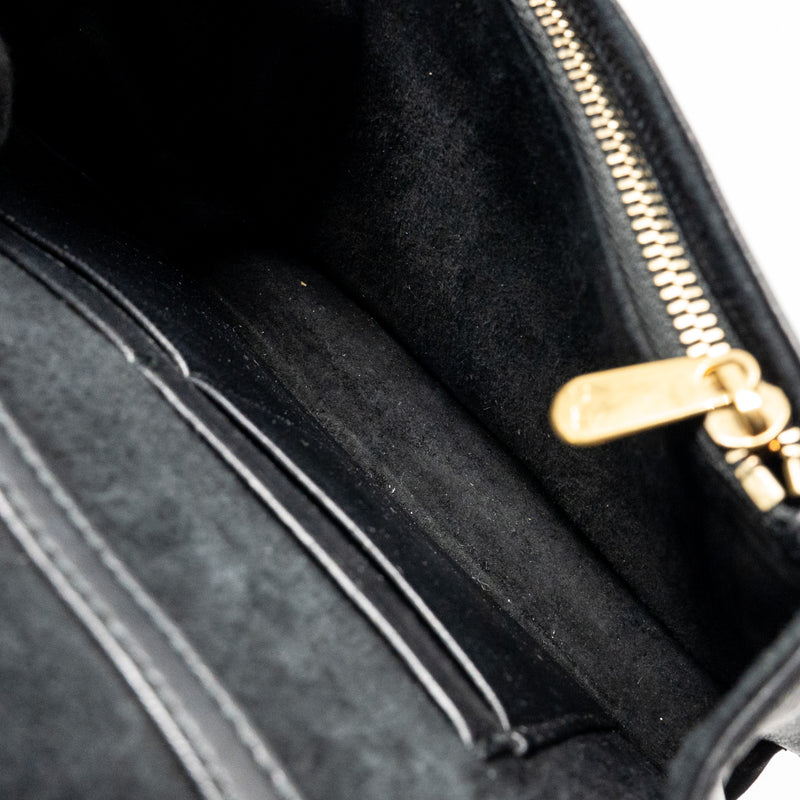 Dior Dioraddict Wallet on Chain Cannage Leather Black GHW