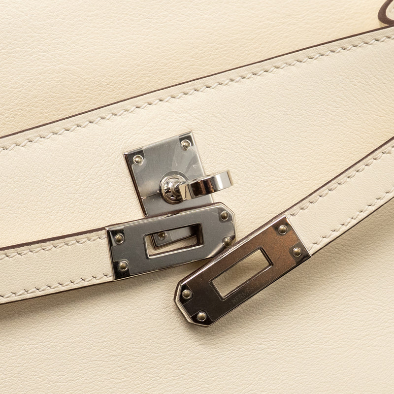 Hermes Kelly Pochette Swift Nata SHW stamp Z