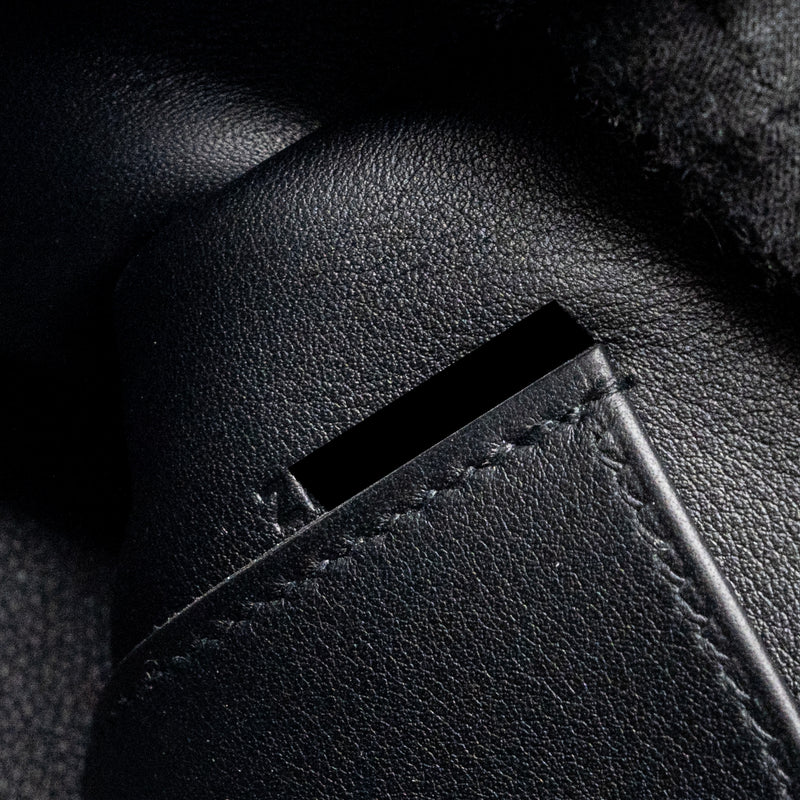 Hermes Kelly Pochette Swift Black RGHW Stamp Z