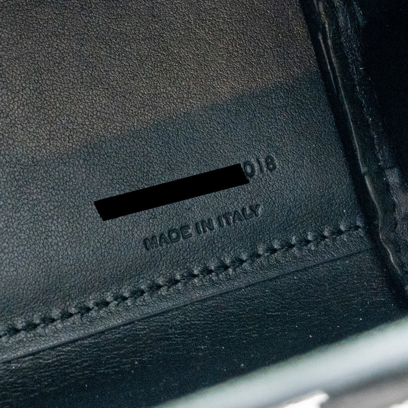 Saint Laurent/YSL Sac de Jour Nano Croc-embossed Calfskin Dark Green SHW