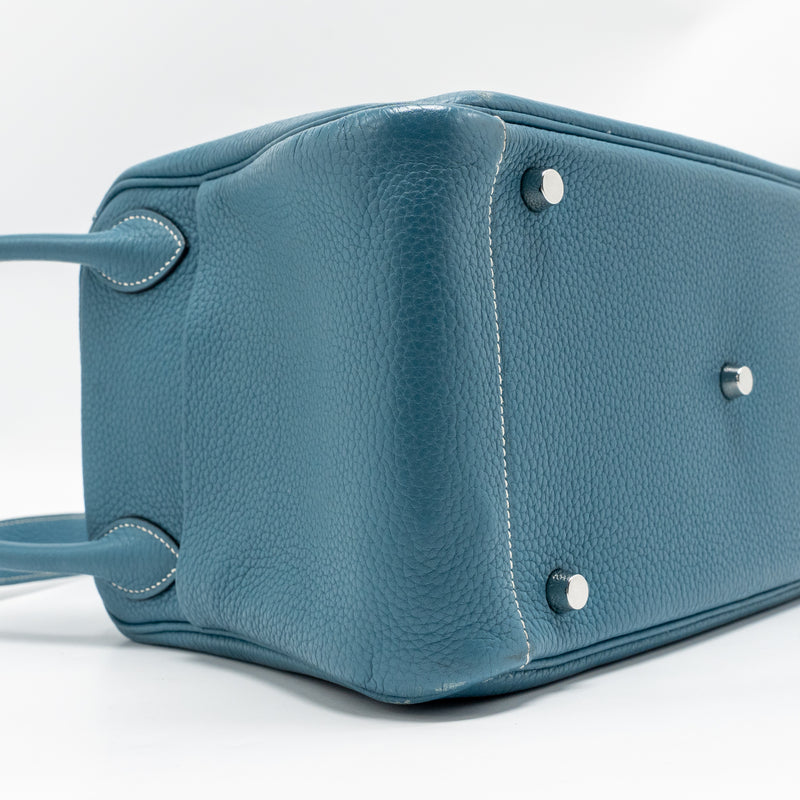Hermes Lindy 30 Clemence Blue Jeans SHW Stamp Square O
