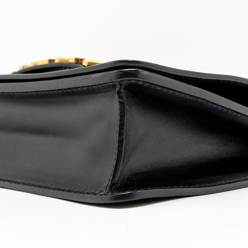 DIOR J'ADIOR Medium Flap Bag With Chain Leather Black GHW