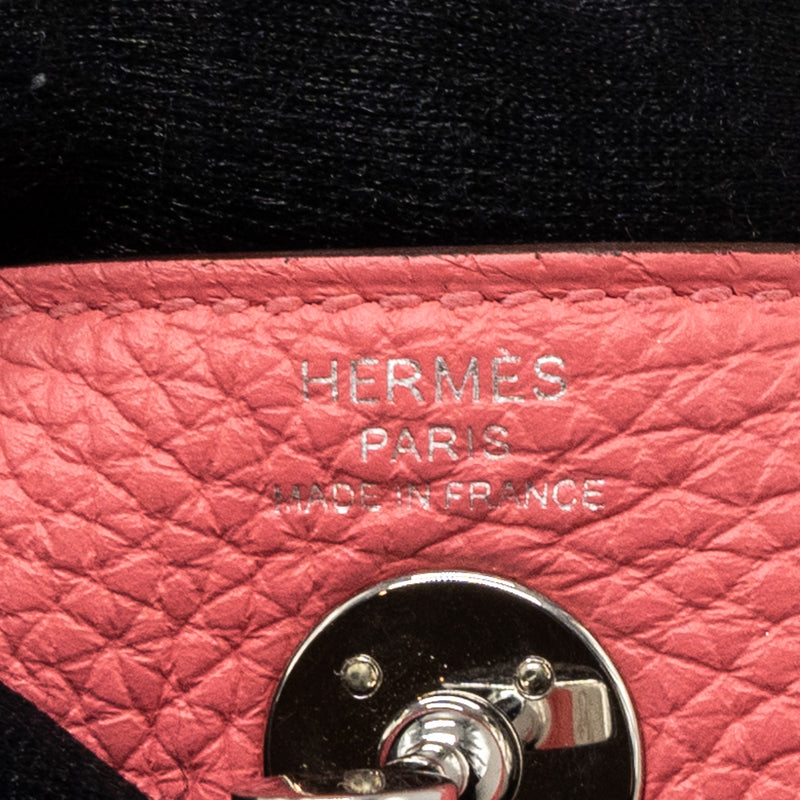 Hermes Mini Lindy Clemence 8W Rose Azalee SHW Stamp Z