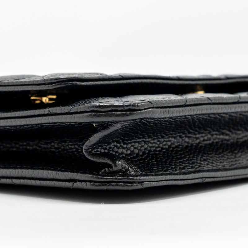 Chanel Classic Wallet on Chain Caviar Black GHW (Microchip)