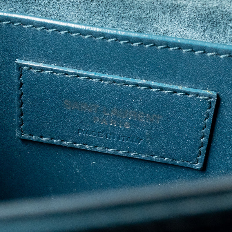 Saint Laurent/YSL Small Kate Bag with Tassel Caflskin Blue SHW