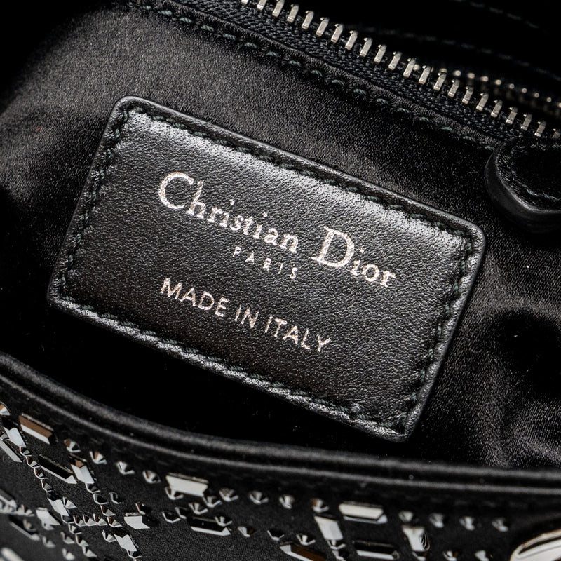 Dior Mini Lady Dior Satin Crystal Black SHW