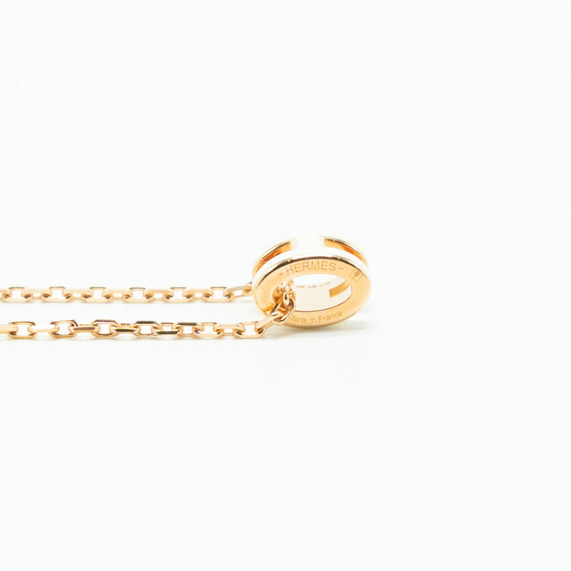 Hermes Mini Pop H Pendant BLANC RGHW